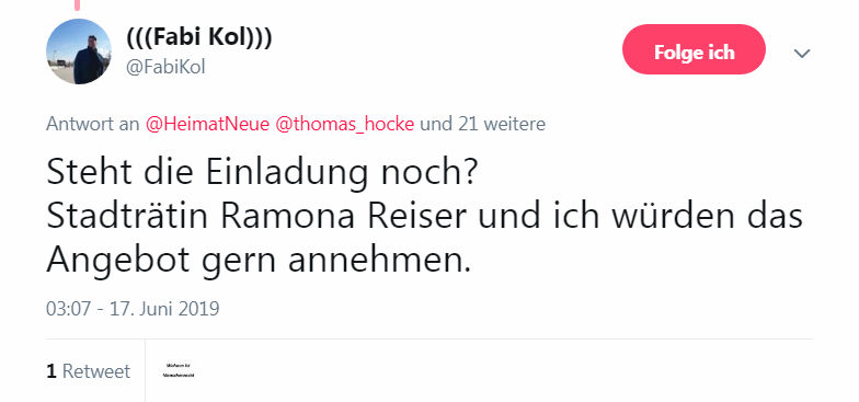 2019-06-13 Reaktion DIE LINKE auf Termin + Teil 1 unserer Doku