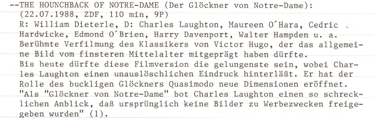 2020-11-01 Der Glöckner von Notre Dame The Hunchbak of Notre Dame USA 1939 Text