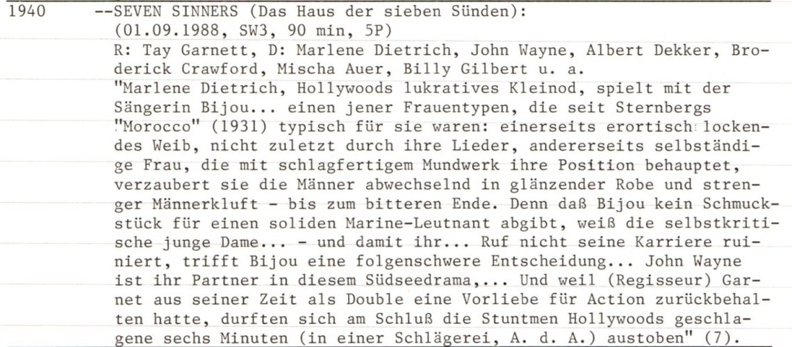 2020-11-03 FF 0181 Das Haus der sieben Sünden Seven Sinners USA 1940