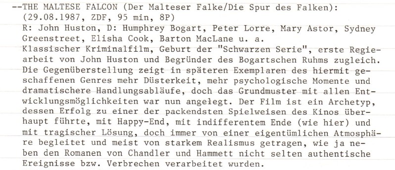 2020-11-12 FF 0197 Die Spur des Falken The Maltese Falcon USA 1941