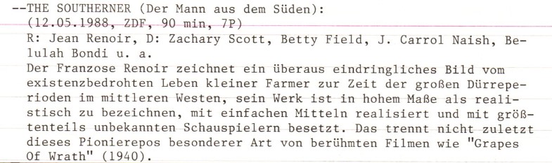 2020-11-29 FF 029 Der Mann aus dem Süden The Southerner USA 1945