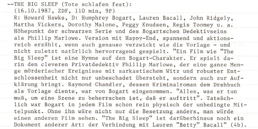 2020-12-02 FF 0259 Tote schlafen fest The Big Sleep USA 1946