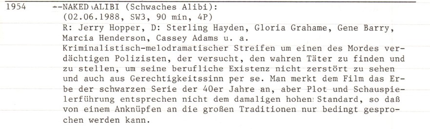 2021-02-10 FF 0367 Schwaches Alibi Naked Alibi USA 1954