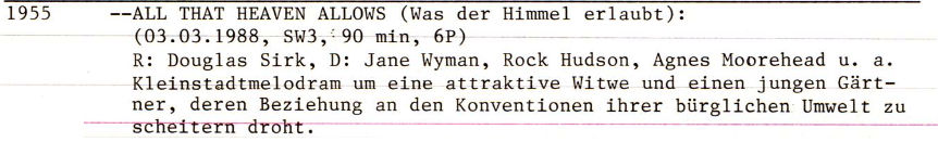 2021-03-09 FF 0390 Was der Himmel erlaubt All That Heaven Allows USA 1955