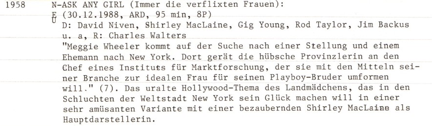 2021-03-26 FF 0417 Immer die verflixten Frauen Ask Any Girl USA 1958