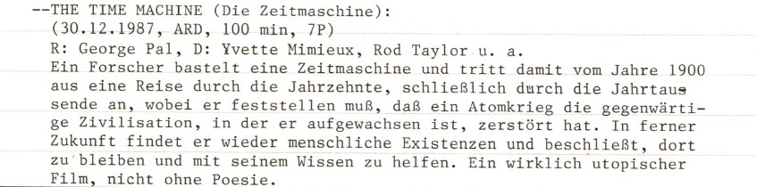 2021-05-10 FF 0470 Die Zeitmaschine The Time Machine USA 1960